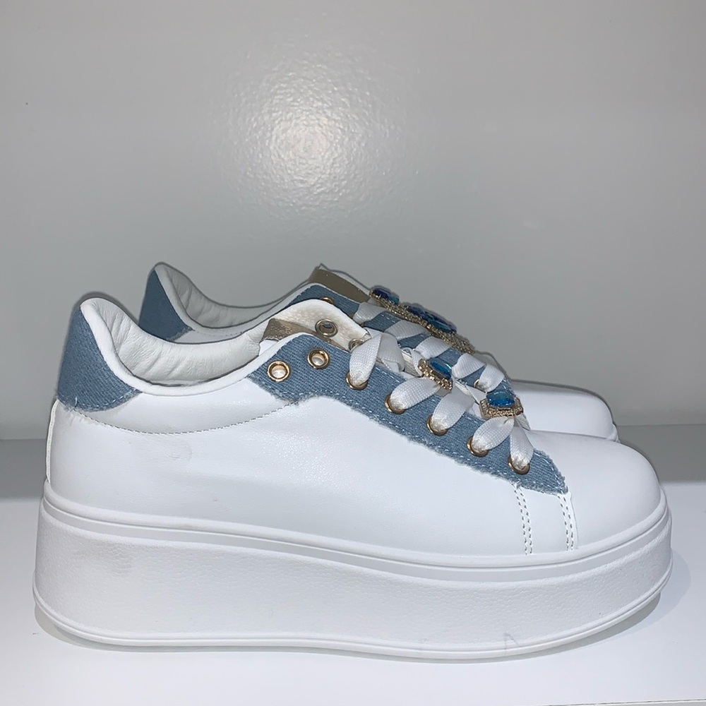 DENIM GEM STONE SNEAKERS - Picture 3 of 8